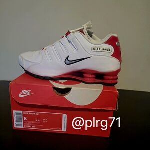 Nike Shox NZ White and Red Women's Sneakers